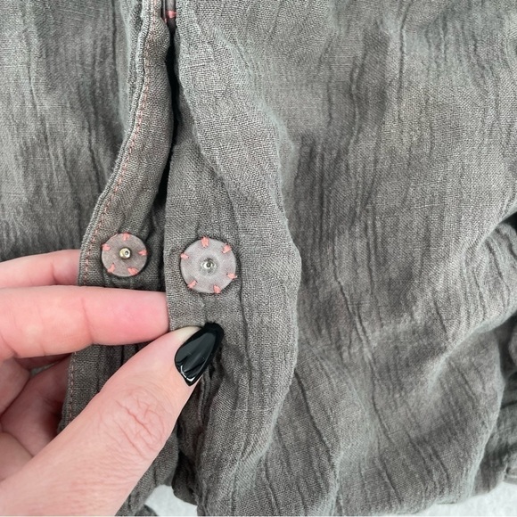 EILEEN FISHER Women’s Linen Blazer Jacket Grey/brown button closure size Small - Picture 4 of 10